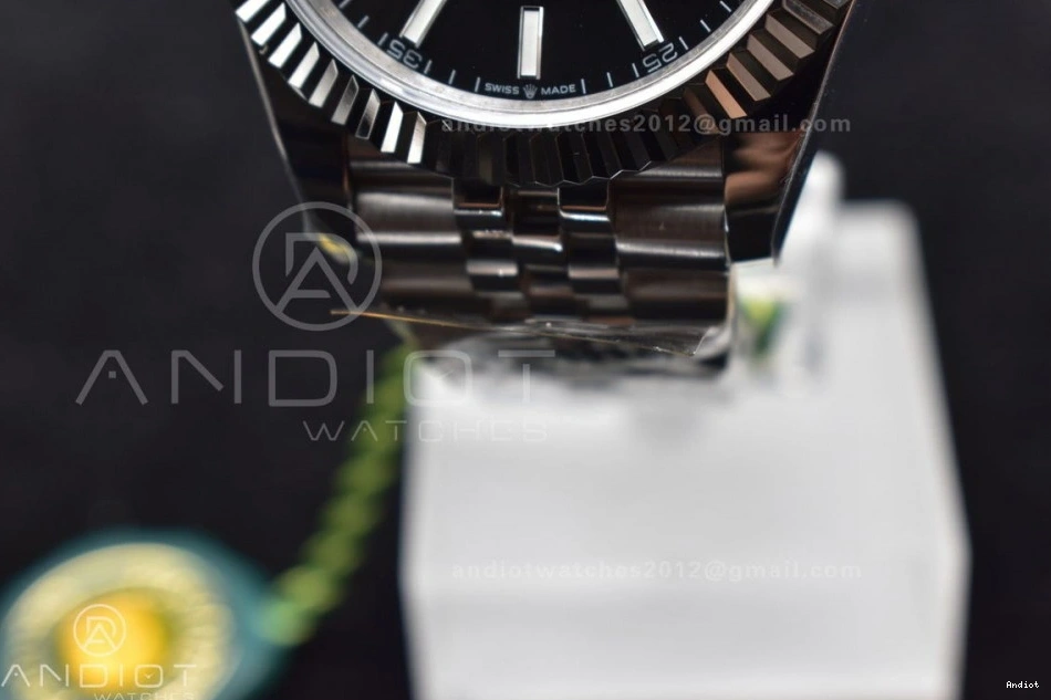 DIWF Best Steel 904L 126334 Dial DateJust on Jubilee 41 1:1 Black SA3235 Bracelet Stick Edition 0226